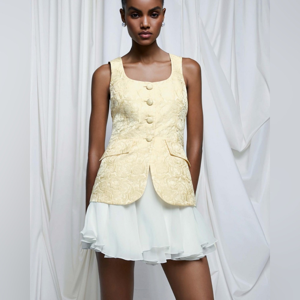 Amanda Uprichard lilibet Floral jacquard Dress